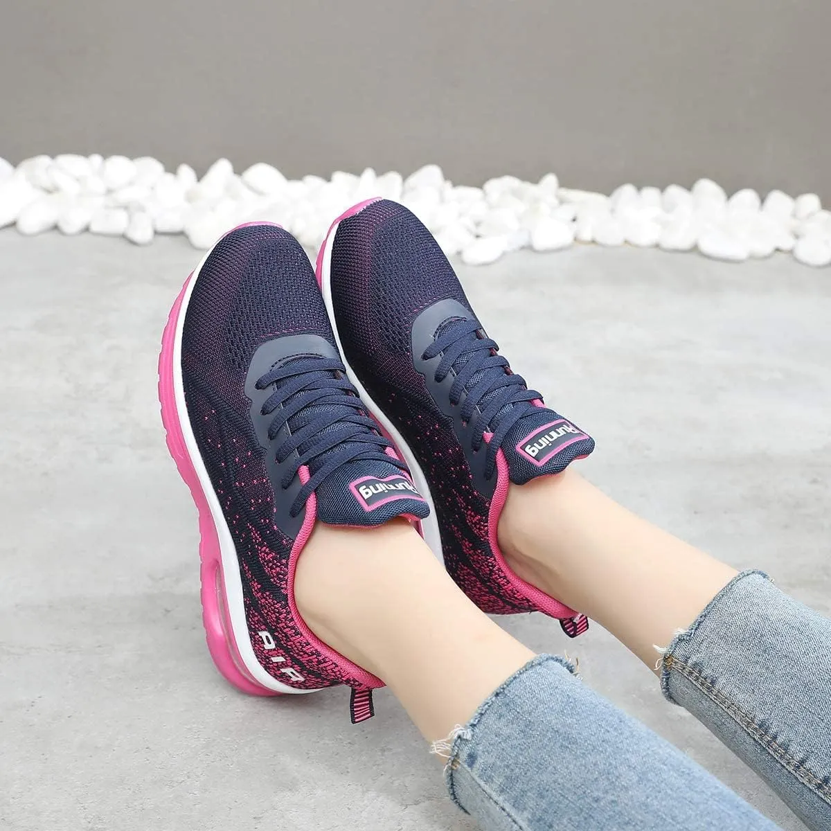 GANNOU Women's Air Athletic Running Shoes Fashion Sport Gym Jogging Tennis Fitness Sneaker US5.5-11
