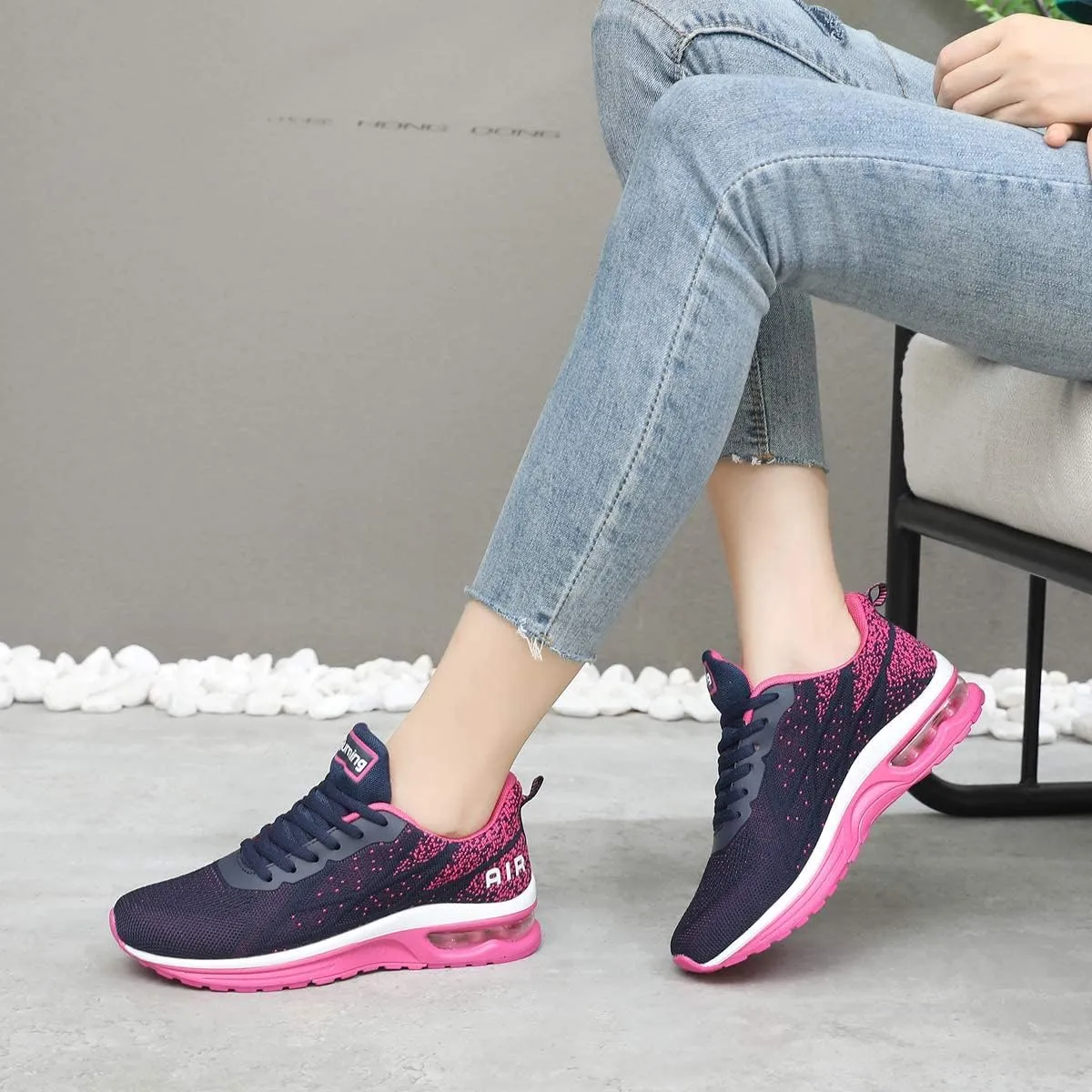 GANNOU Women's Air Athletic Running Shoes Fashion Sport Gym Jogging Tennis Fitness Sneaker US5.5-11