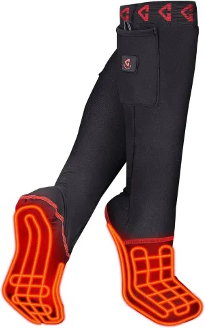 Gerbing 7V Battery Heated Socks, Unisex, Rechargeable Foot Warmer Sock Liners for Hunting, Fishing, Skiing, Camping