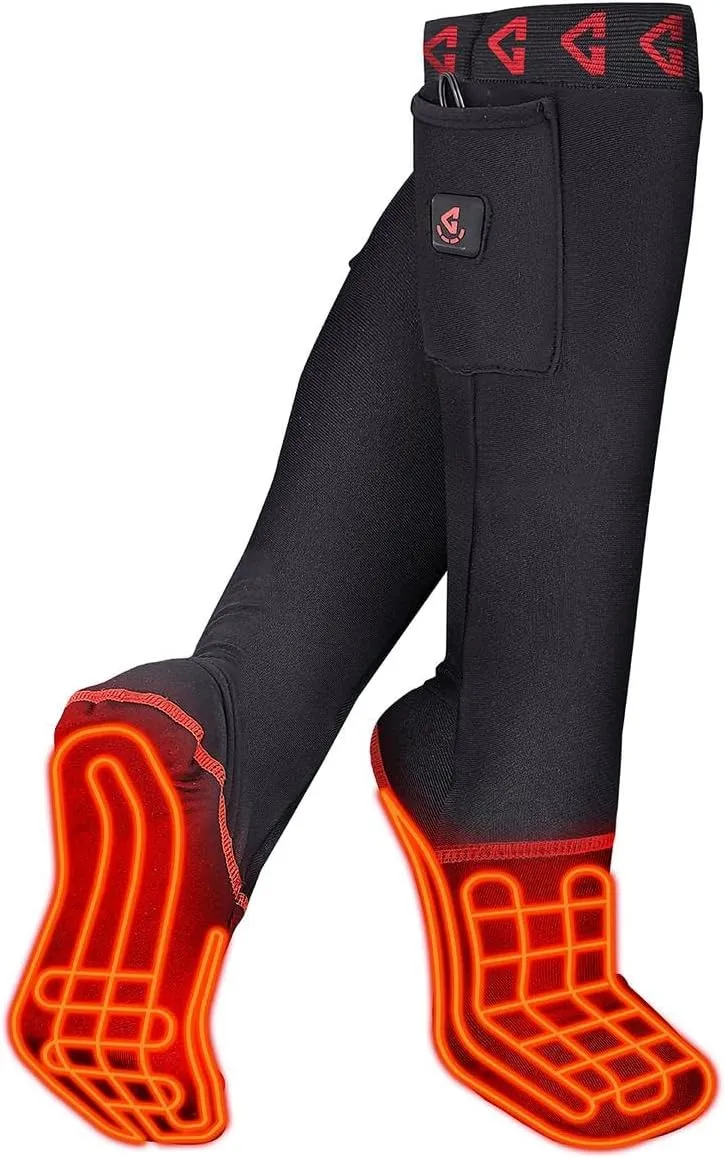 Gerbing 7V Battery Heated Socks, Unisex, Rechargeable Foot Warmer Sock Liners for Hunting, Fishing, Skiing, Camping