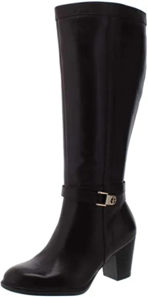 Giani Bernini Womens Rozario Leather Knee-High Boots Red 7.5 Medium (B,M)