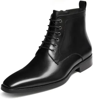 GIFENNSE Mens Chukka Boots Mens Dress Boots Oxford Leather Boots Famal Chelsea Boots for Men