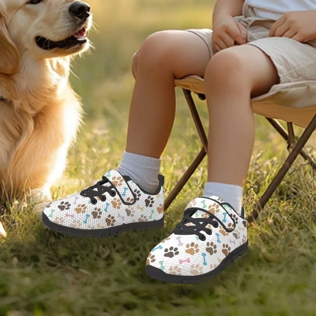 Girls Boys Sports Sneakers Hook & Loop Closure with One Strap Unisex Kids Anti Slip Lightweight Shoes