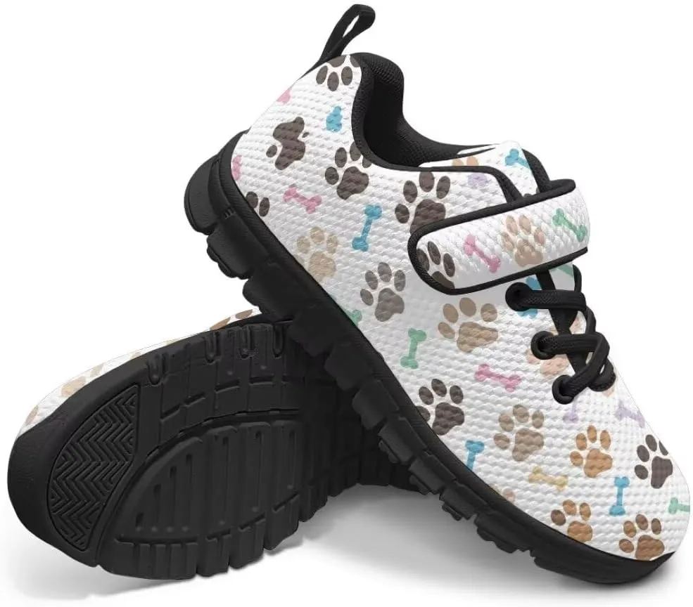 Girls Boys Sports Sneakers Hook & Loop Closure with One Strap Unisex Kids Anti Slip Lightweight Shoes