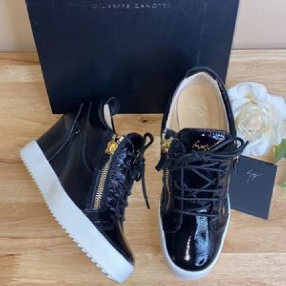 Giuseppe Zanotti Women's Zippered Wedge Sneakers-40