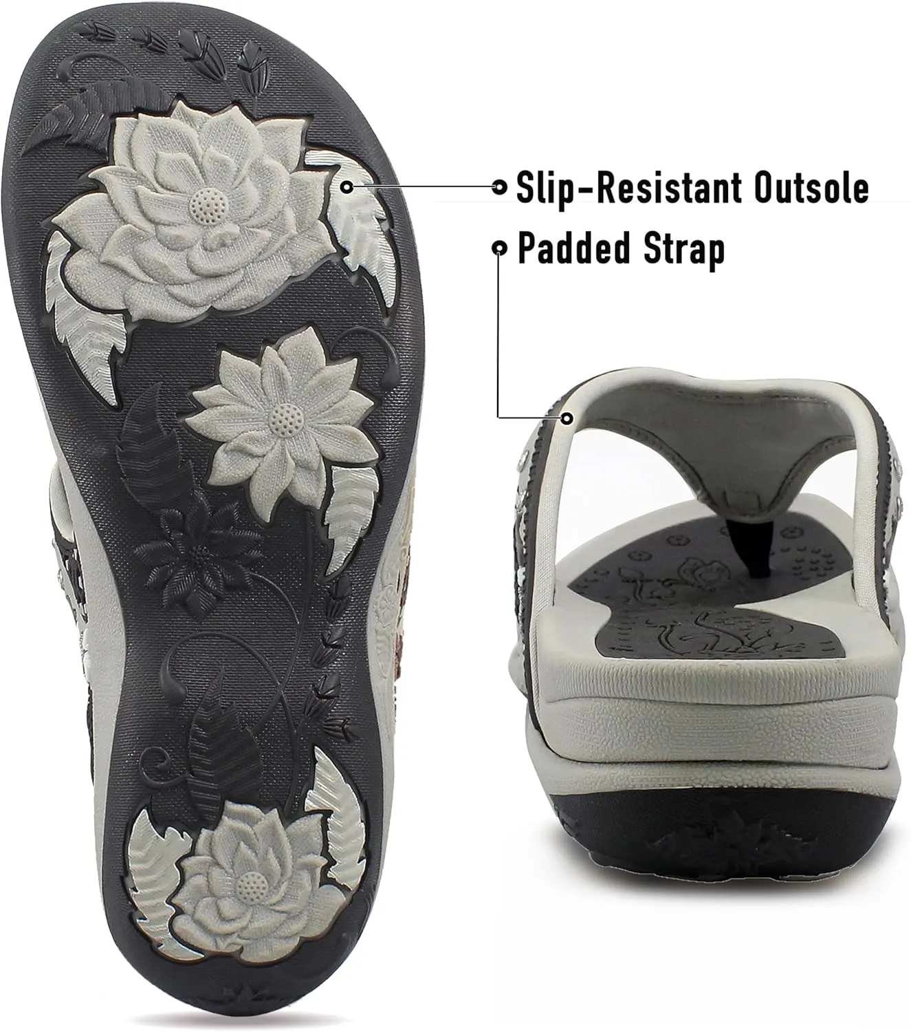 Gold Pigeon Shoes SIGNATURE Comfort Ergonomic Walking Flip Flops for Women