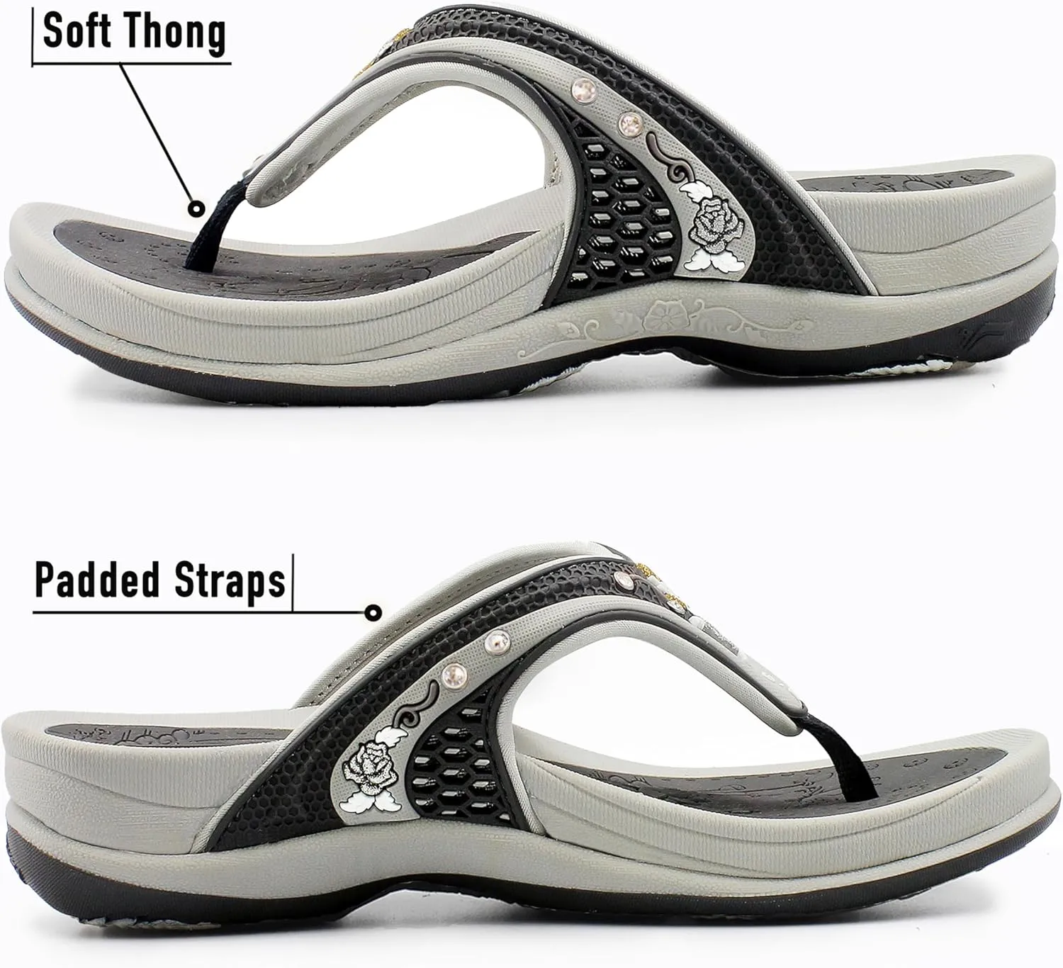 Gold Pigeon Shoes SIGNATURE Comfort Ergonomic Walking Flip Flops for Women