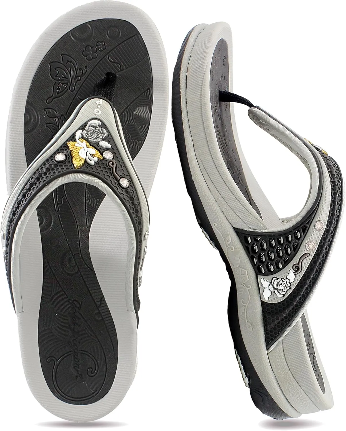 Gold Pigeon Shoes SIGNATURE Comfort Ergonomic Walking Flip Flops for Women
