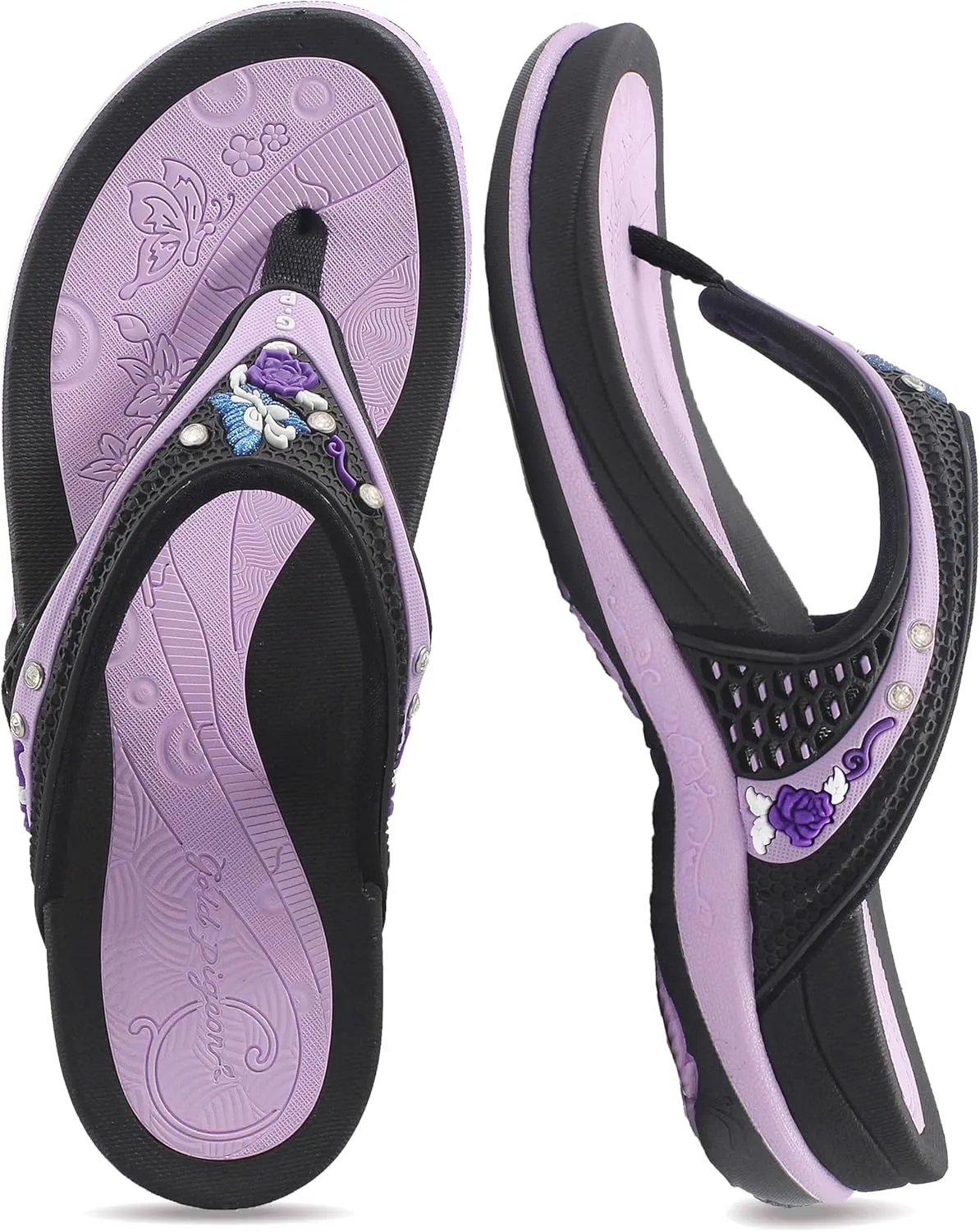Gold Pigeon Shoes SIGNATURE Comfort Ergonomic Walking Flip Flops for Women