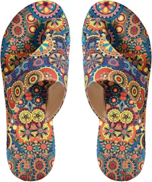 GORGLITTER Women's Colorful Beach Thong Sandals Graphic Open Toe Slip On Flip Flop Summer Flat Sandals