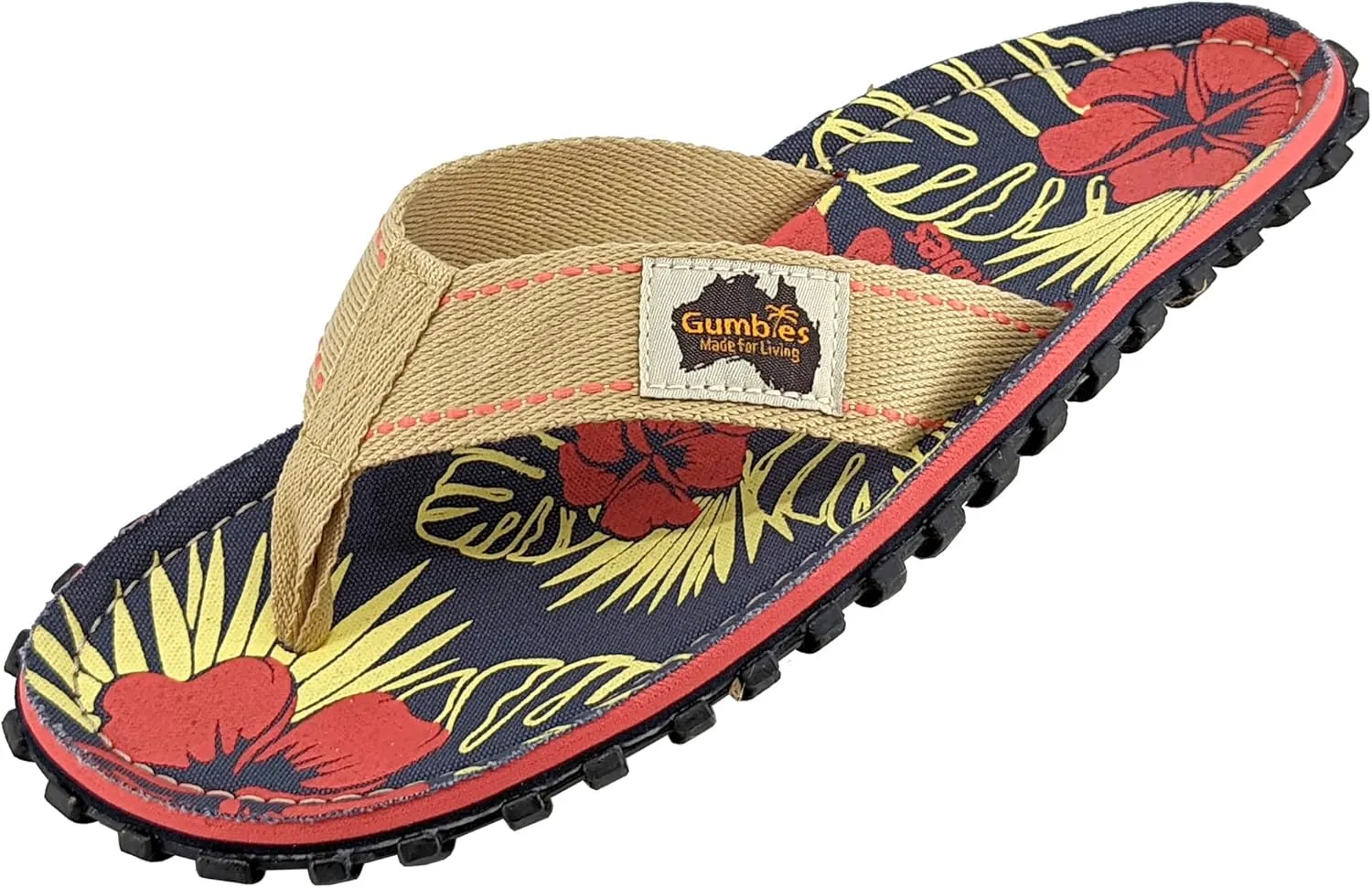 Gumbies Islander Unisex Flip Flops, with Supersoft Cotton Toe Post and Durable Recycled Rubber Sole - Comfort Guaranteed