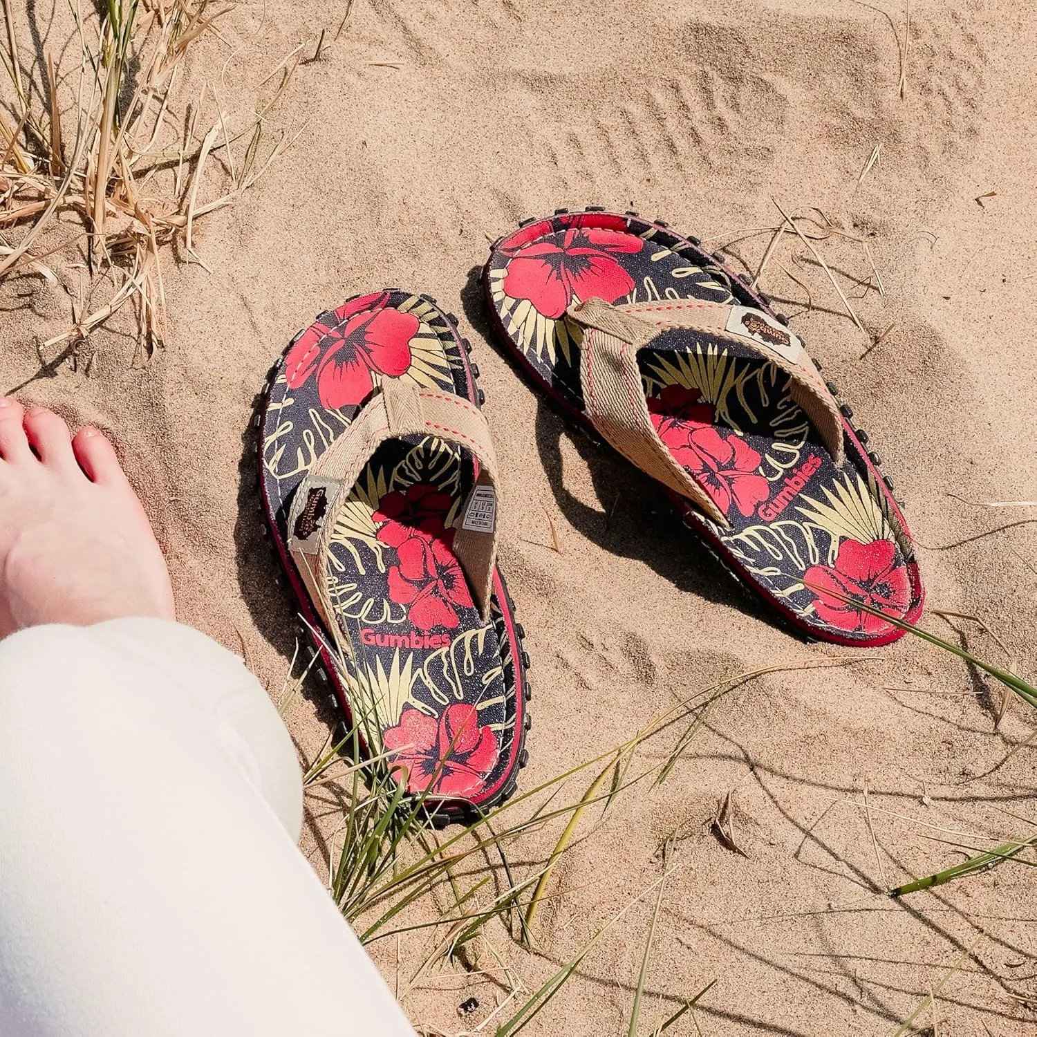 Gumbies Islander Unisex Flip Flops, with Supersoft Cotton Toe Post and Durable Recycled Rubber Sole - Comfort Guaranteed