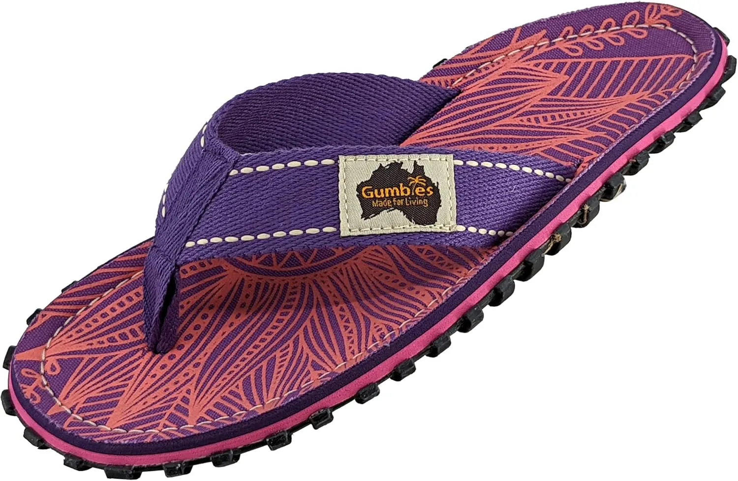 Gumbies Islander Unisex Flip Flops, with Supersoft Cotton Toe Post and Durable Recycled Rubber Sole - Comfort Guaranteed