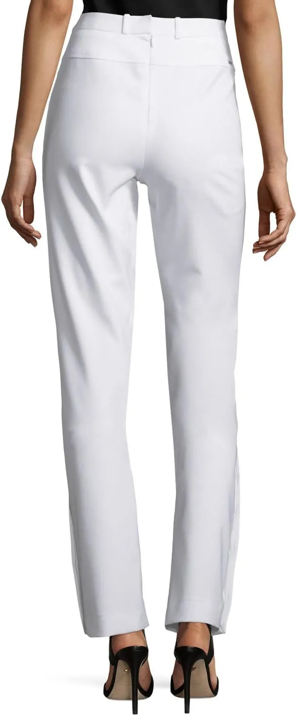 Halston Heritage Slim Boot Pants, White