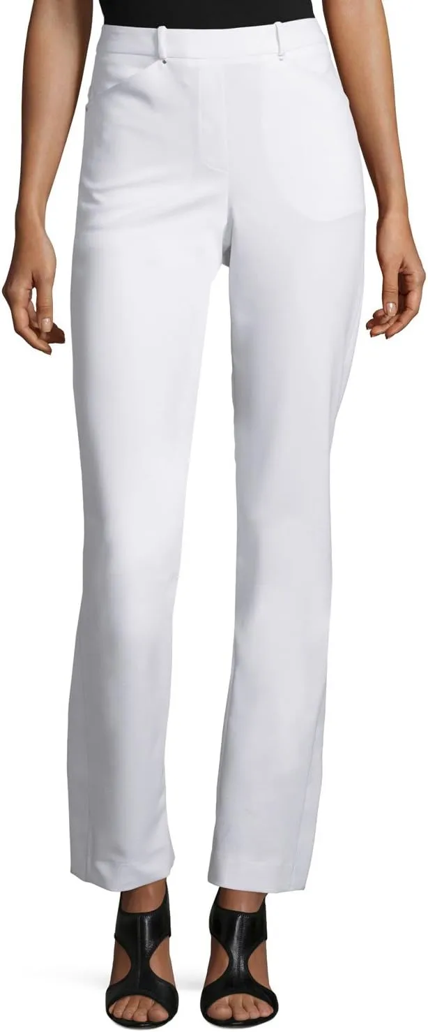 Halston Heritage Slim Boot Pants, White