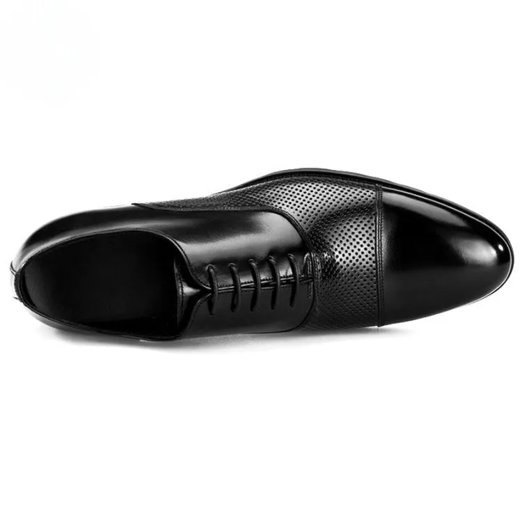 Handmade Perforated Oxford Shoes in Full Grain Cow Leather