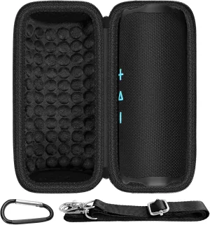 Hard Travel Case for JBL Flip 7 Speaker-Custom Fit Premium Quality Shock Absorbing Portable Storage Bag with Detachable Shoulder Strap-Box Only (Black)