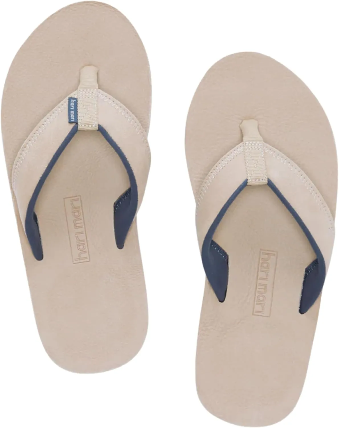Hari Mari- Pier- Men's Classic Pebbled Nubuck Leather Flip Flop with a Zigzag Deco Strap- No Break Ins, Firm Arch Support, and Cupped Heel