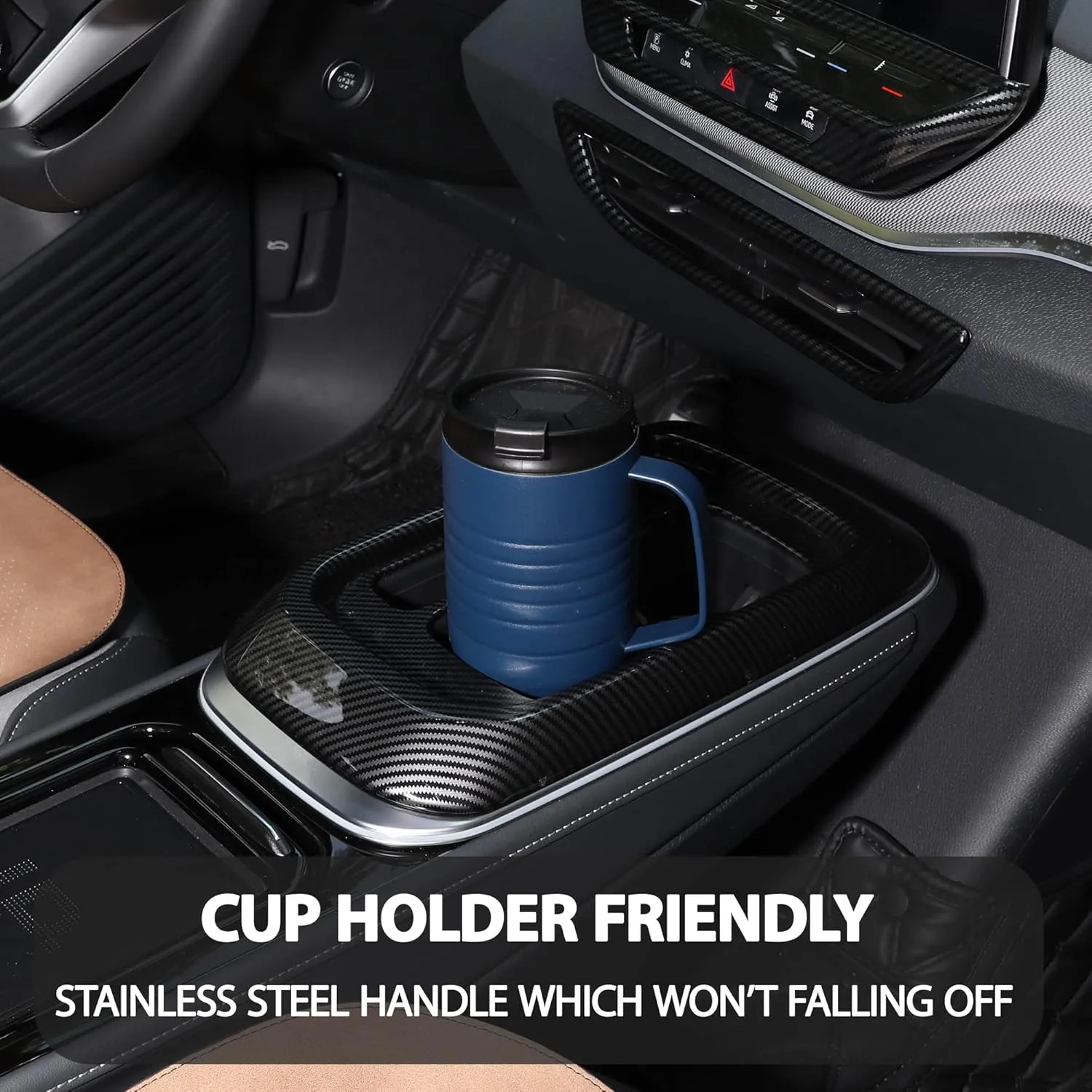 HAUSHOF 24 oz Travel Mug with Handle, Stainless Steel Vacuum Insulated Coffee Travel Mug, Double Wall with Leakproof Lid, BPA Free