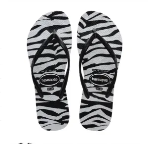HAVAIANAS SLIM ANIMALS GLITTER - BLACK