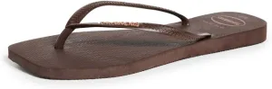 Havaianas Women's Slim Square Logo Pop Up Flip Flops