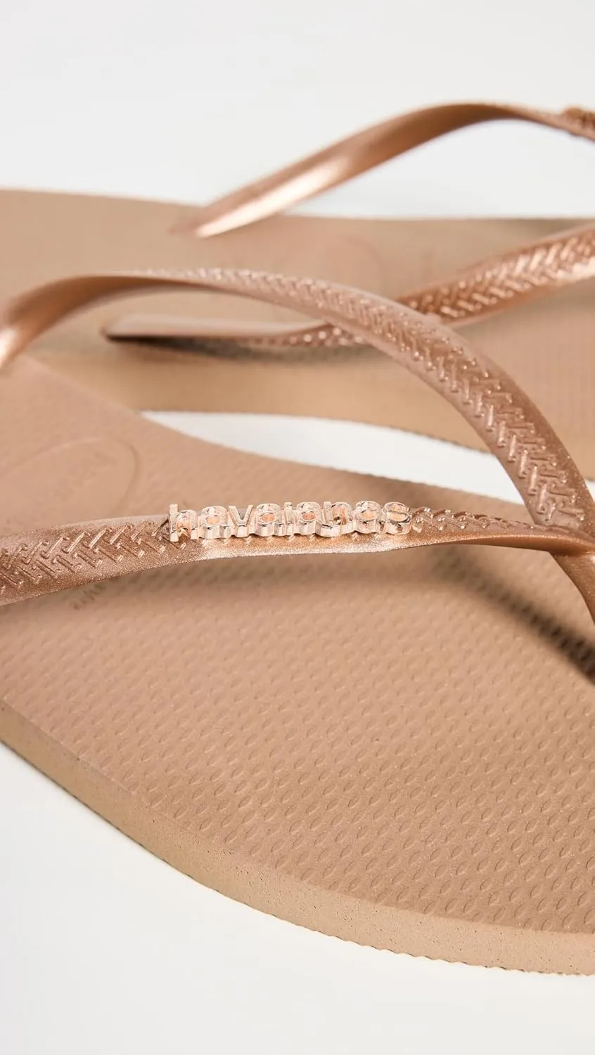 Havaianas Women's Slim Square Logo Pop Up Flip Flops