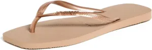 Havaianas Women's Slim Square Logo Pop Up Flip Flops