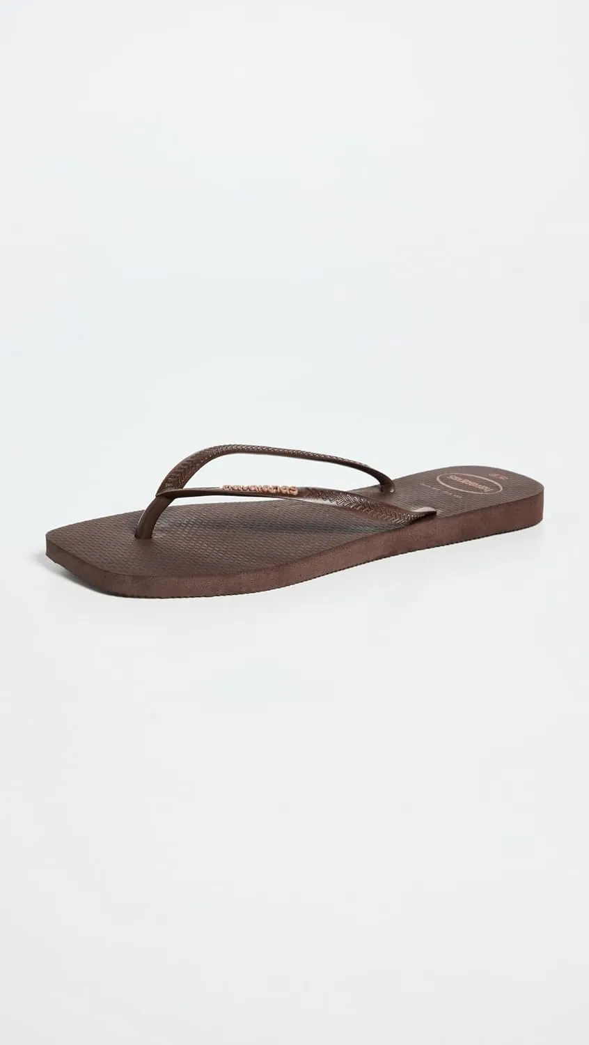 Havaianas Women's Slim Square Logo Pop Up Flip Flops
