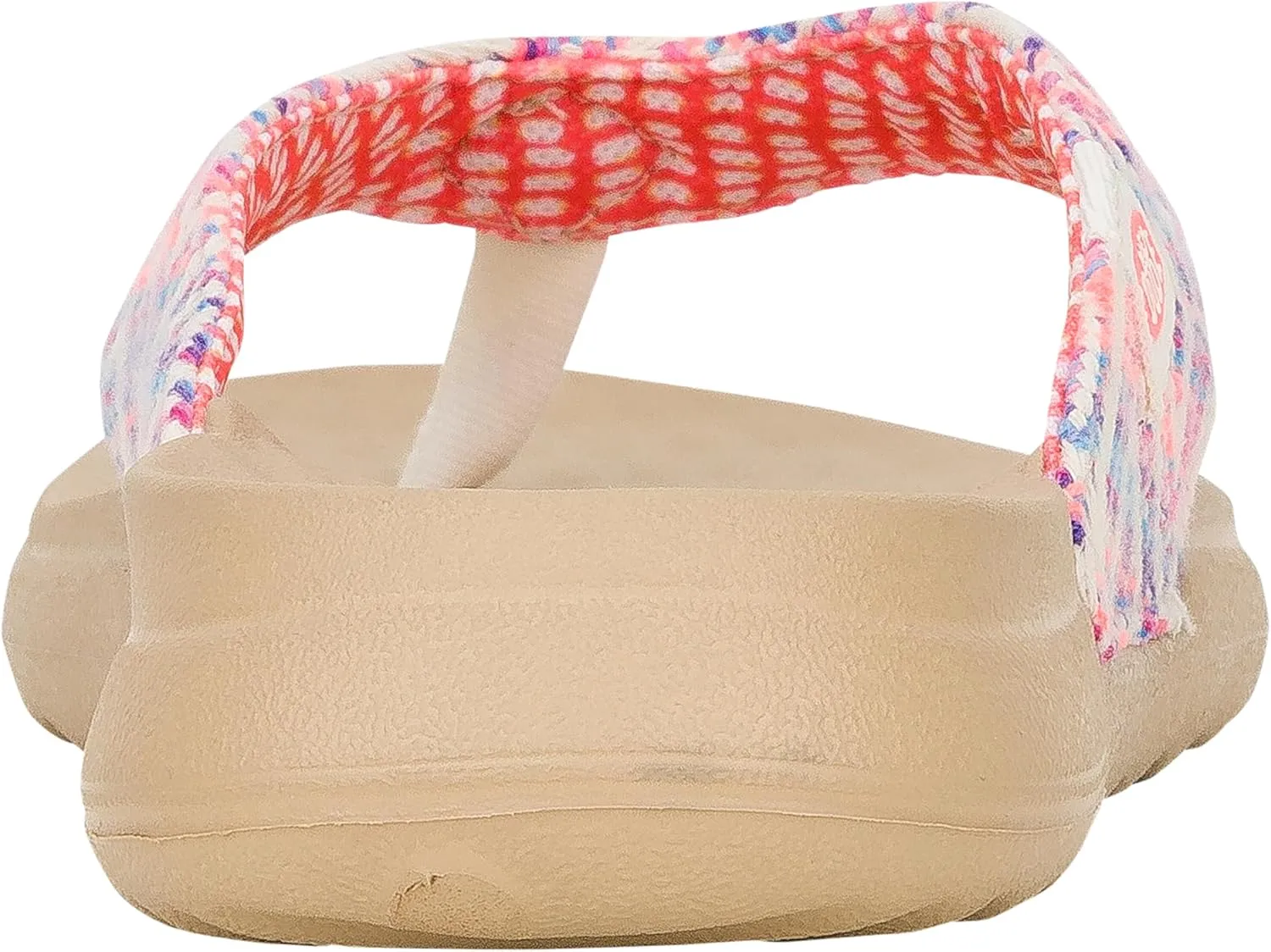 HEYDUDE Christi Flip Surf Baja Blue/Pink/Multi Size 5, Women’s Sandals, women's flip flops, Comfortable & Light-Weight