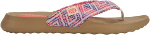 HEYDUDE Christi Flip Surf Baja Blue/Pink/Multi Size 5, Women’s Sandals, women's flip flops, Comfortable & Light-Weight