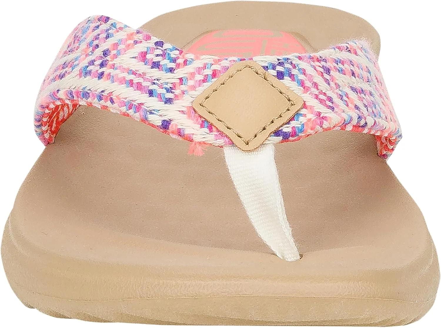 HEYDUDE Christi Flip Surf Baja Blue/Pink/Multi Size 5, Women’s Sandals, women's flip flops, Comfortable & Light-Weight