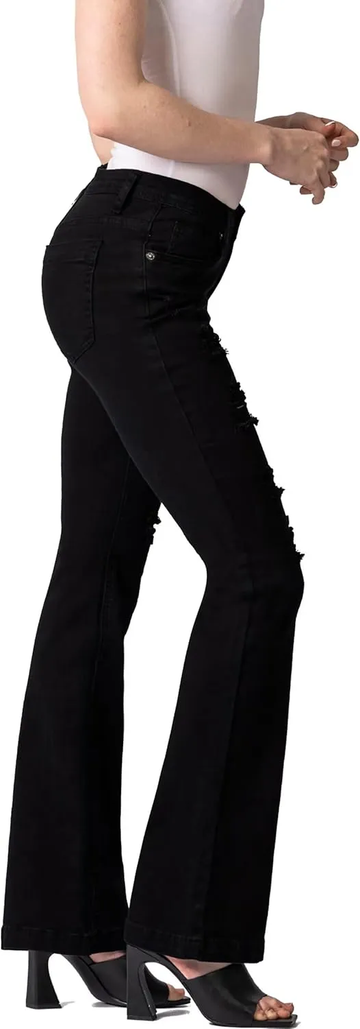 Hybrid & Company Women's Slim Boot Cut Stretch Pants