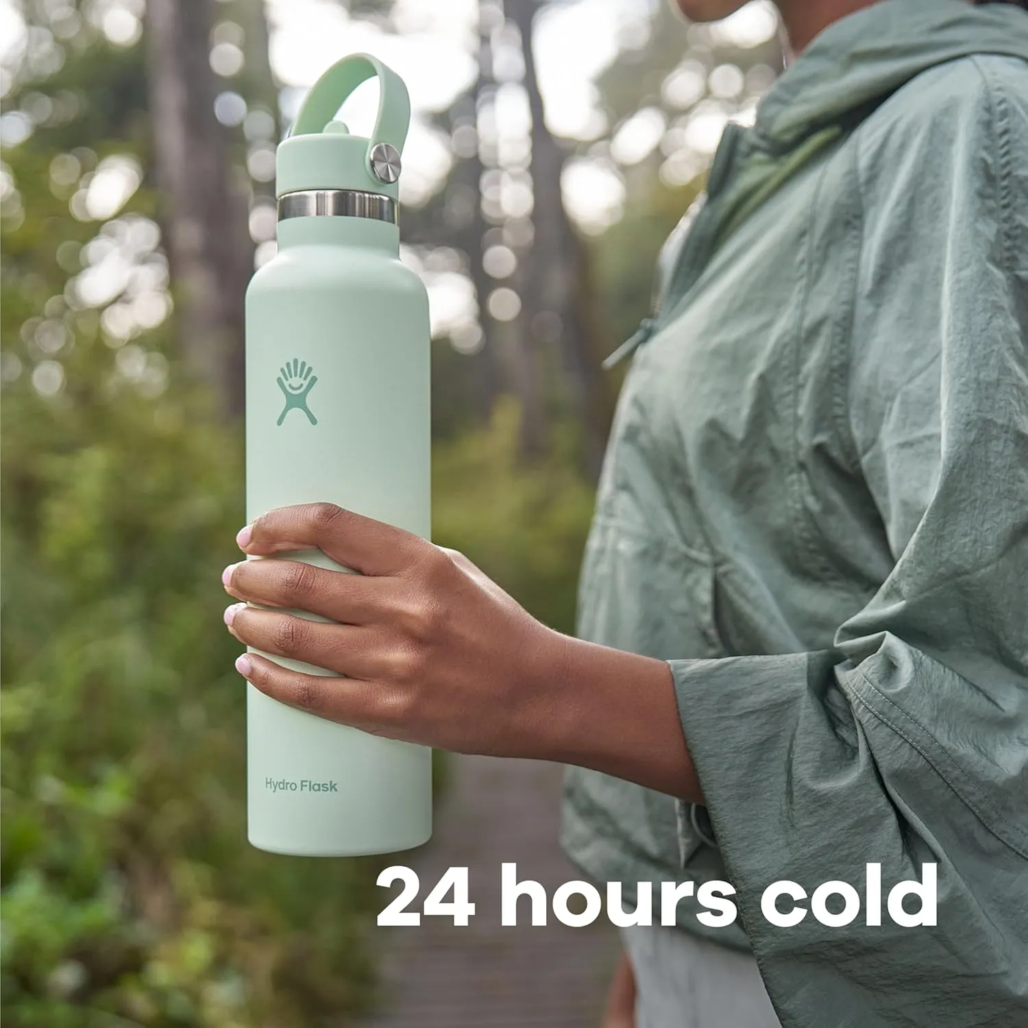 Hydro Flask 24 Oz Standard Flex Straw Cap Botanical Bliss Agave