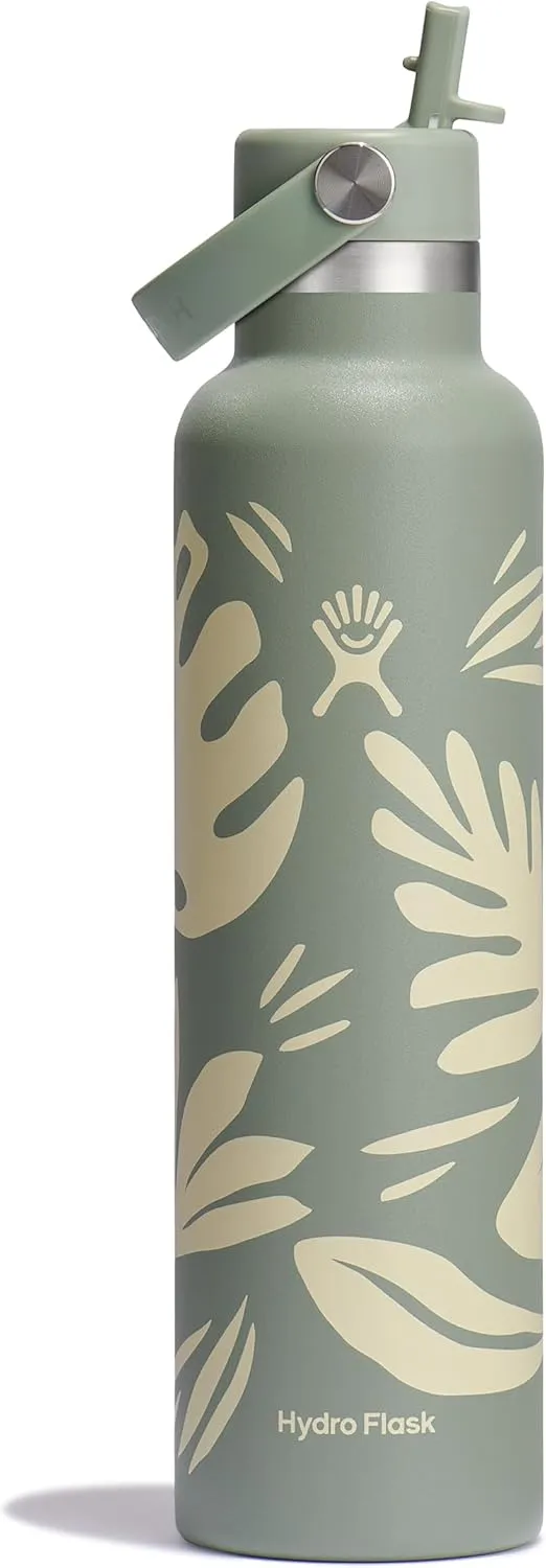 Hydro Flask 24 Oz Standard Flex Straw Cap Botanical Bliss Agave