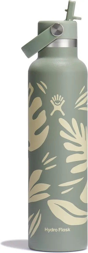 Hydro Flask 24 Oz Standard Flex Straw Cap Botanical Bliss Agave