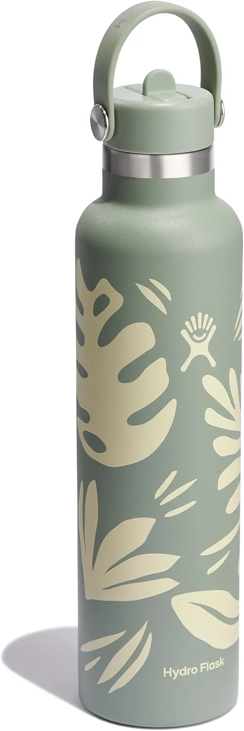Hydro Flask 24 Oz Standard Flex Straw Cap Botanical Bliss Agave