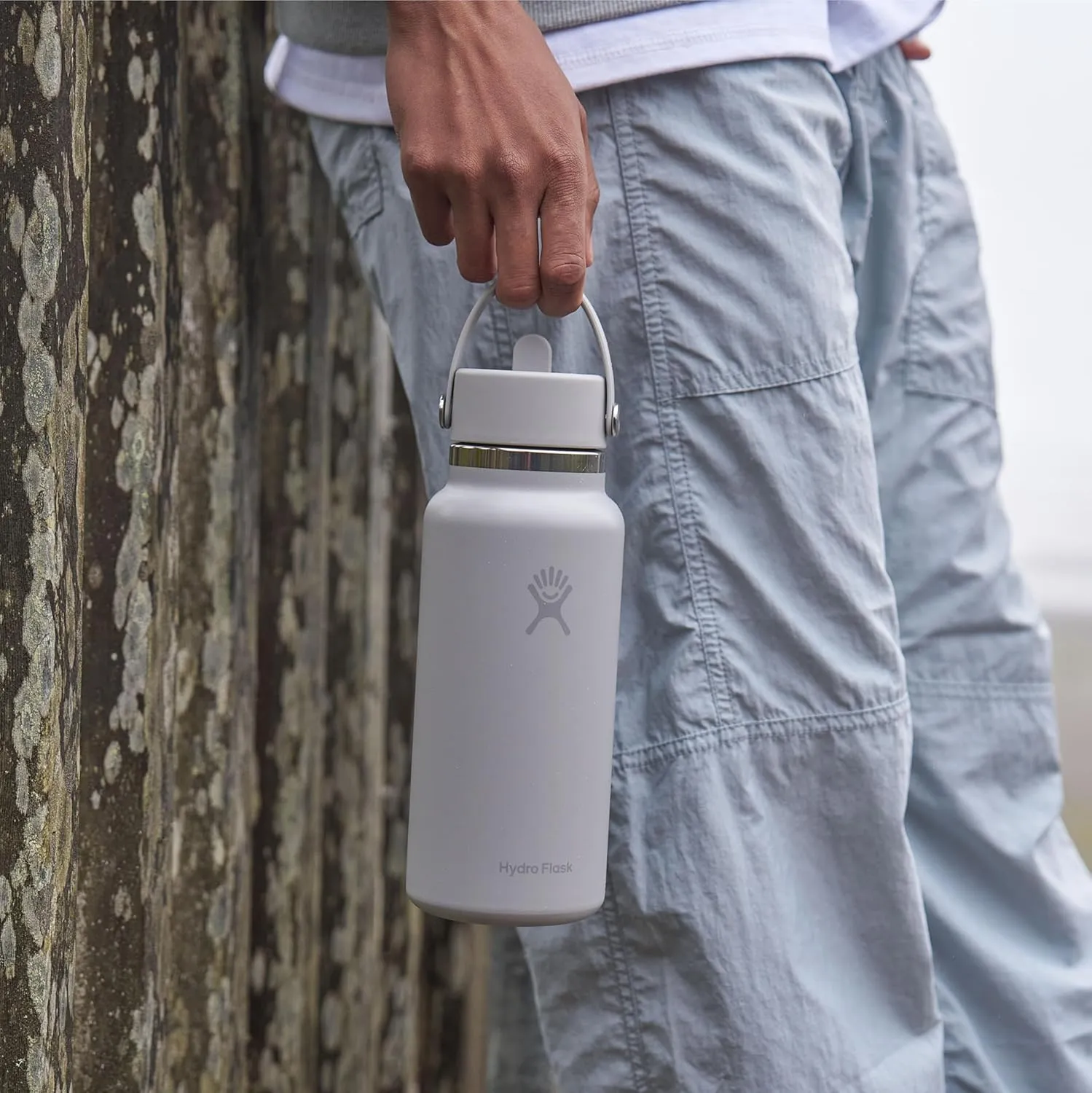 Hydro Flask Water Bottle - Insulated Stainless Steel - Wide Straw Lid, Non Spill, Leakproof in 32 Oz Jelly Green