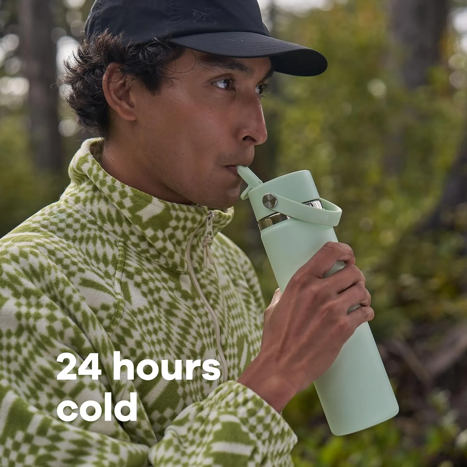 Hydro Flask Water Bottle - Insulated Stainless Steel - Wide Straw Lid, Non Spill, Leakproof in 32 Oz Jelly Green