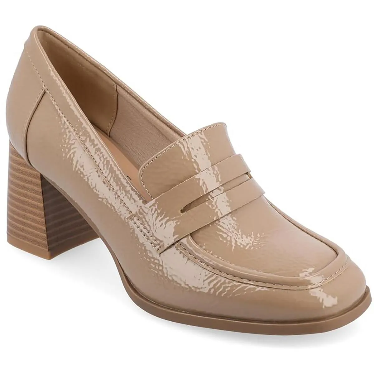 Journee Collection Womens Malleah Solid Loafer Heels