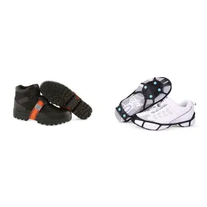 K1 Mid-Sole Ice Cleats - Rotatable Traction Aids for Indoor/Outdoors, Driving, Climbing in Winter (1 Pair) & Due North Everyday G3 Ice Cleat for Walking and Running on Snow and Ice (1 Pair)