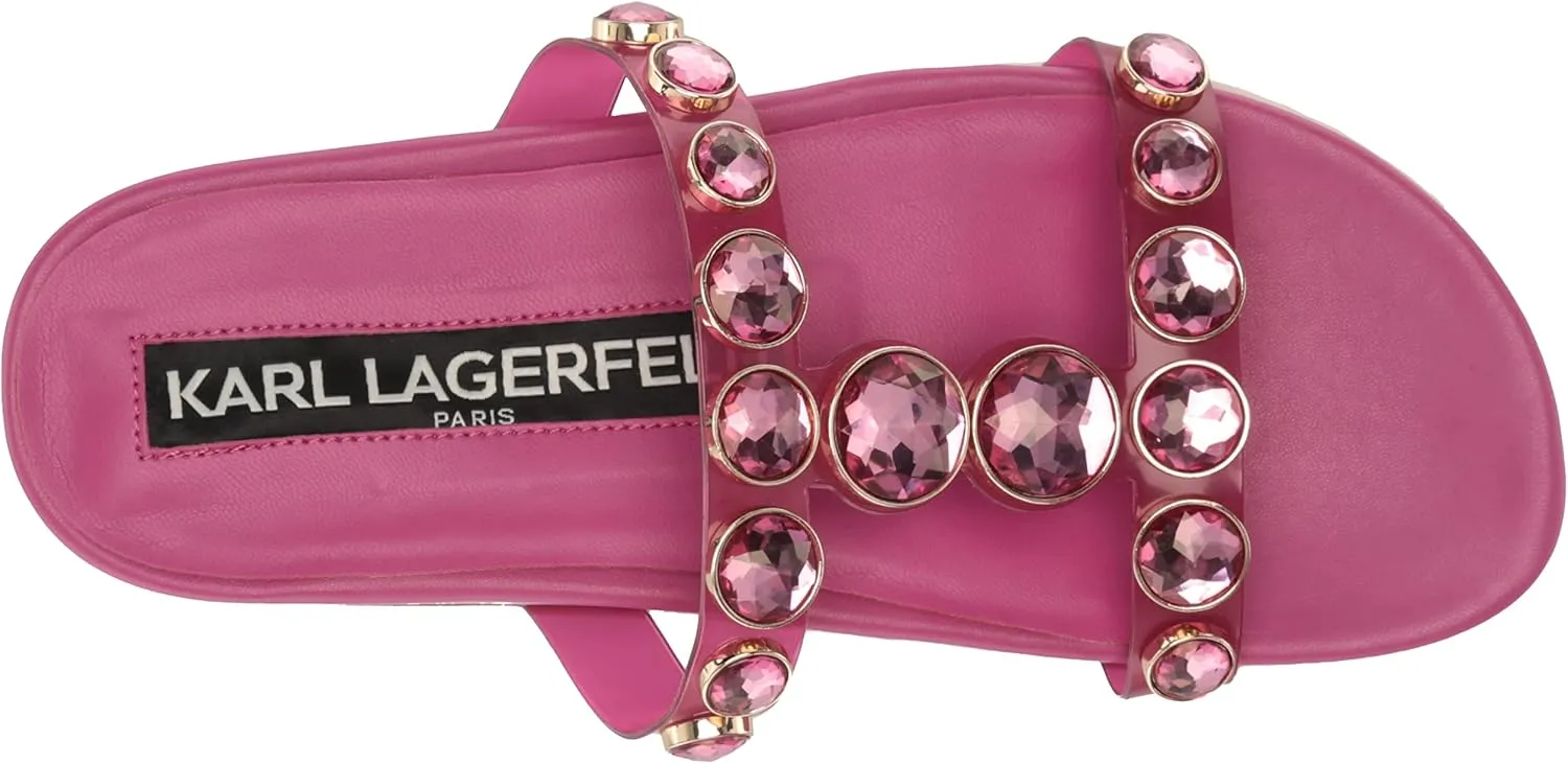 KARL LAGERFELD womens Belinda Jeweled Platform Sandal