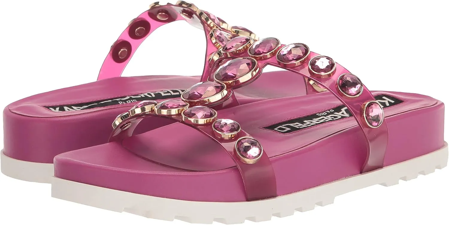 KARL LAGERFELD womens Belinda Jeweled Platform Sandal