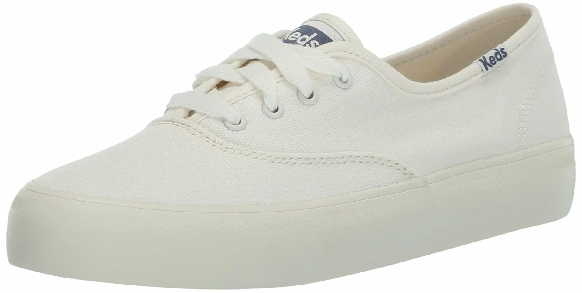 Keds Women's Champion Gender Neutral Sneaker, White Canvas, 10