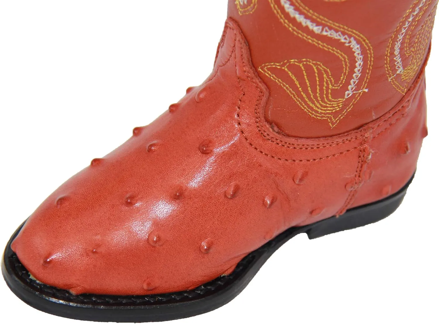 Kids Cowboy Boot Infant Toddler Ostrich Print Western Boot