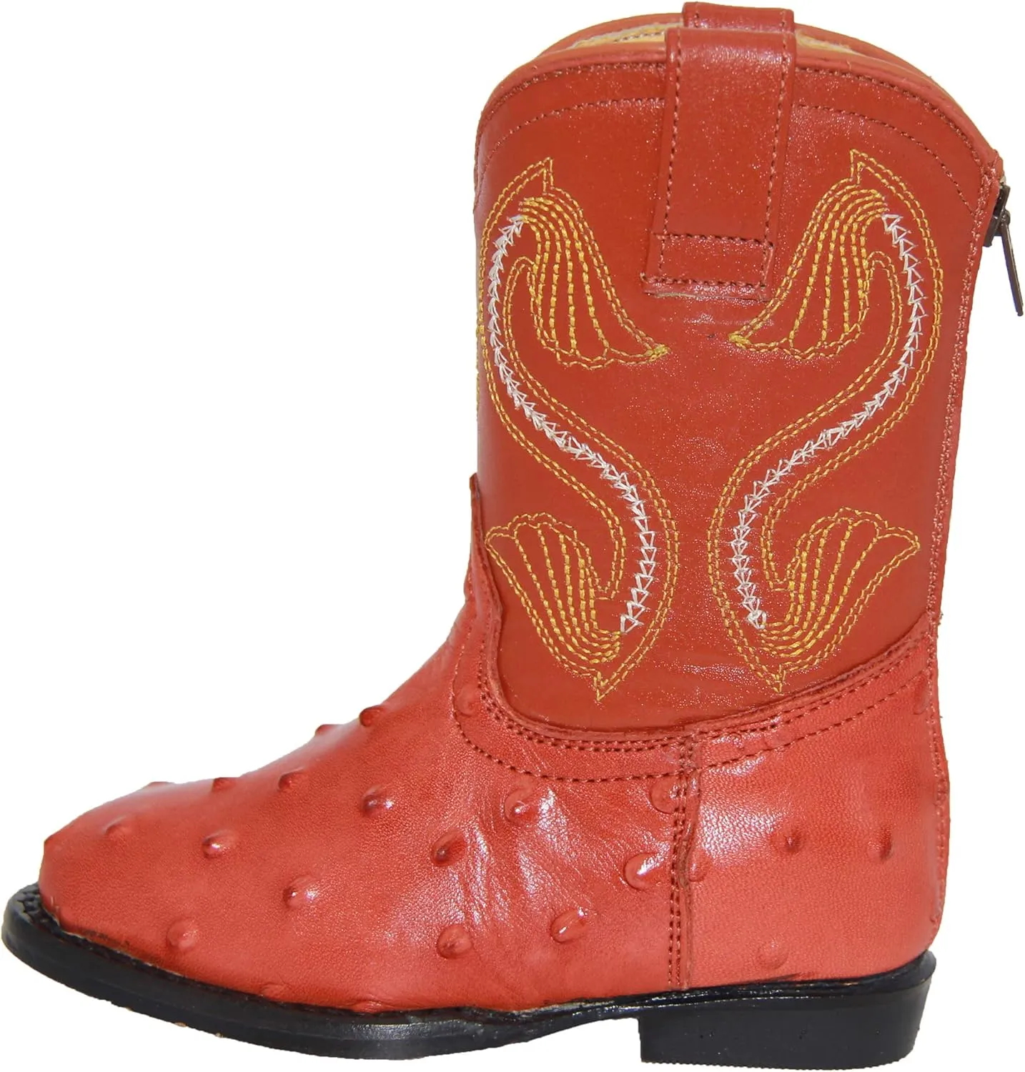 Kids Cowboy Boot Infant Toddler Ostrich Print Western Boot