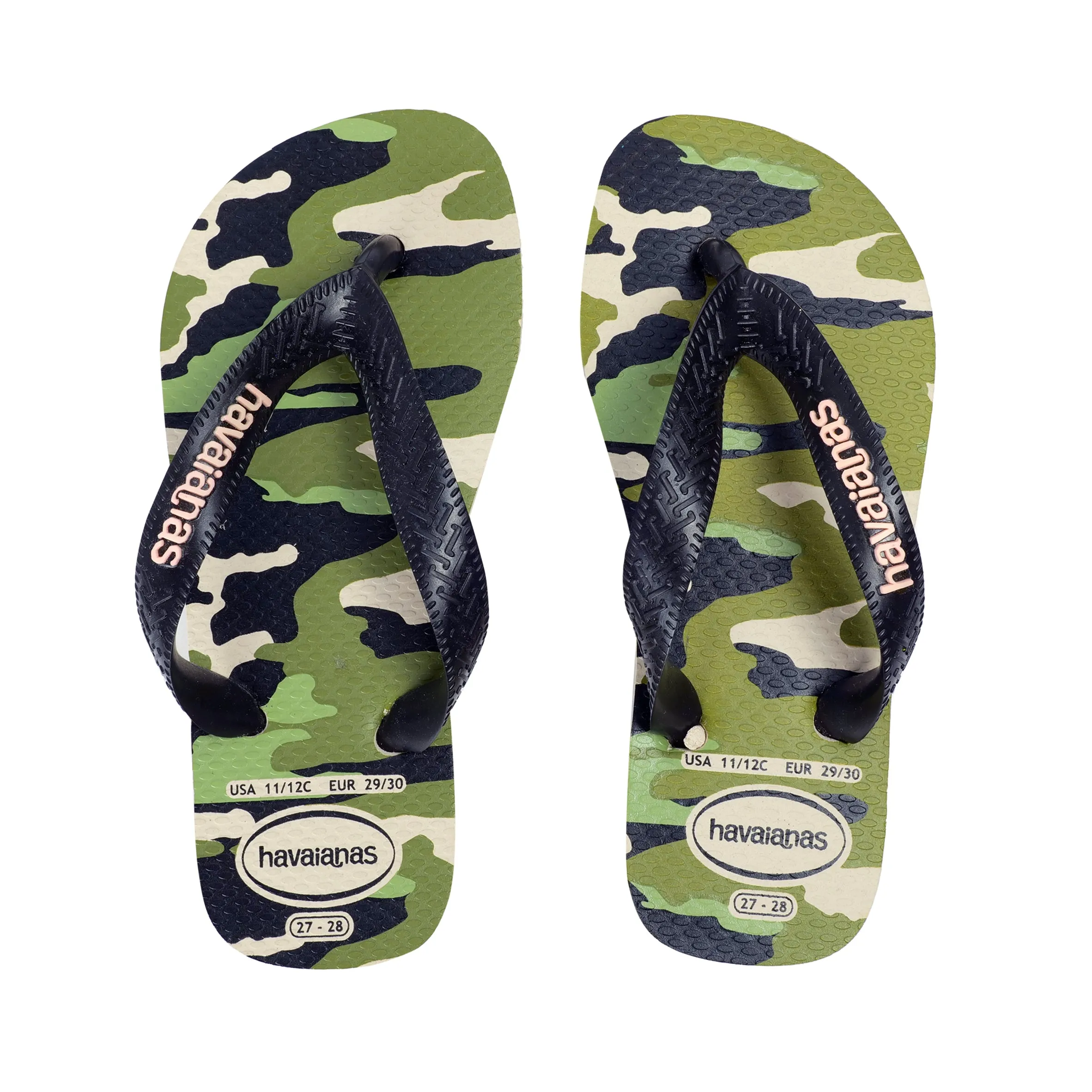 Kids Top Camu Flip Flops Beige/Black