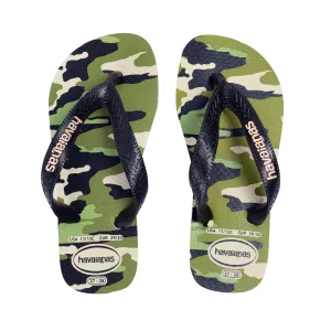 Kids Top Camu Flip Flops Beige/Black