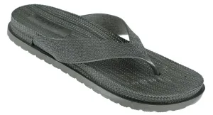 Ladies Pewter Grey Glitter Textured Flip Flop