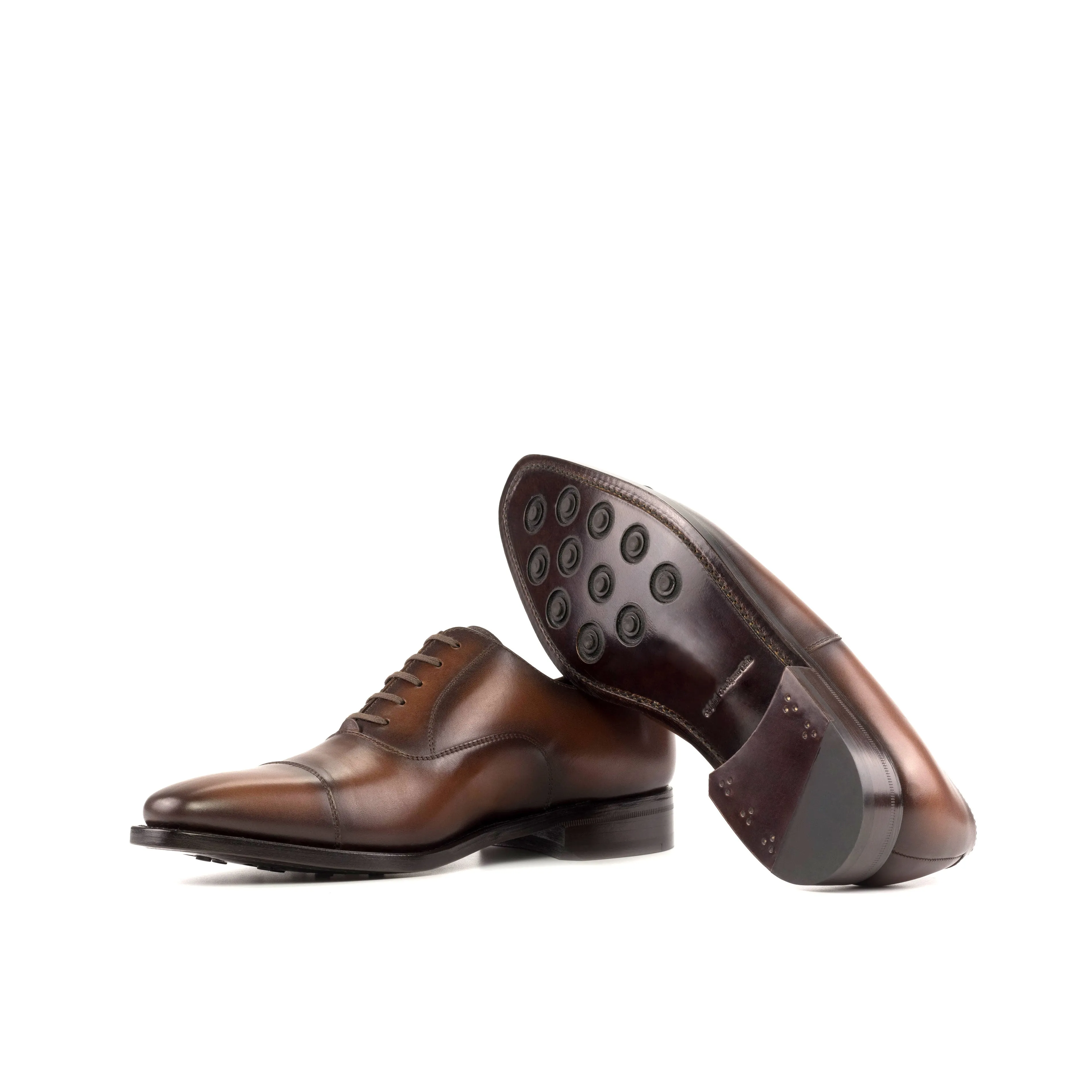 Leather Oxford Monti │ Med Brown Burn-Effect