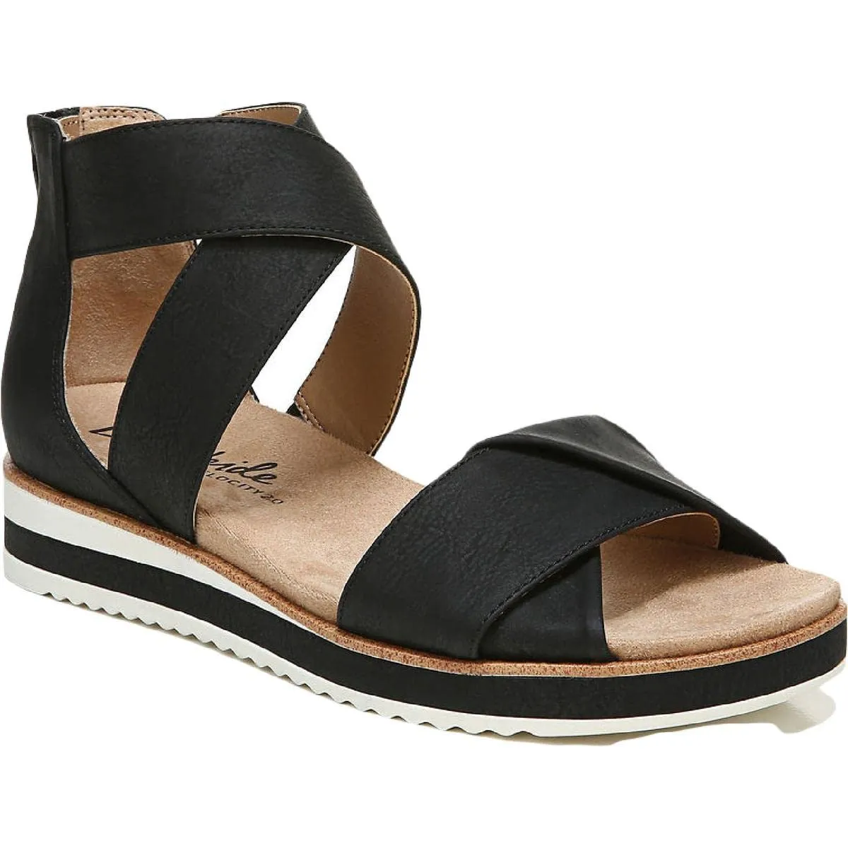 LifeStride Womens Zoom Sport Sandal Black 9 M